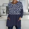 Ladies Oversized Crew Neck Long Sleeve T Shirt Soft Casual Tops For Home And Daily Outing