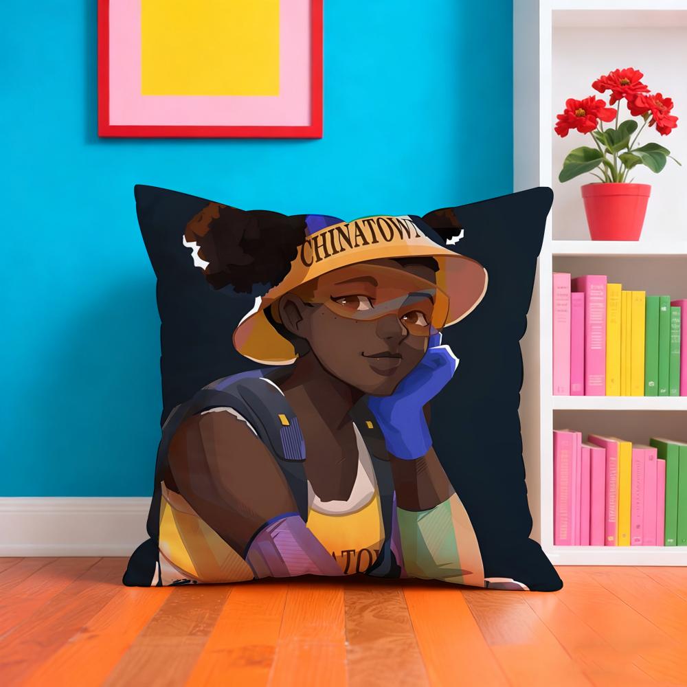 Apex Legends L-Lifeline Pillow Case Plush Fabric Soft Double-Sided Printed Sofa Warm Winter Home Gift Cushion Cover
