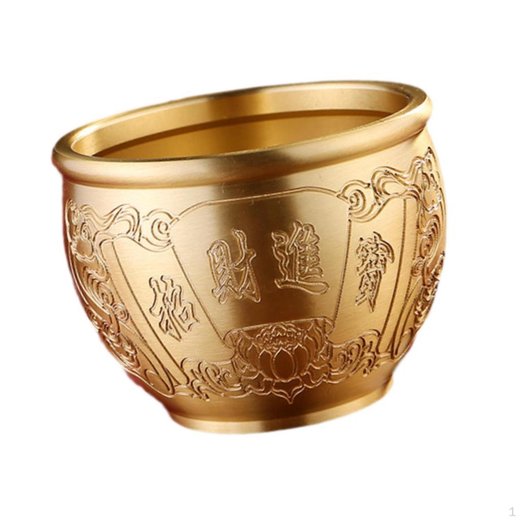Chinese Treasure Bowl Centerpiece for Wealth Home Decor Cornucopia Feng Shui Item Study