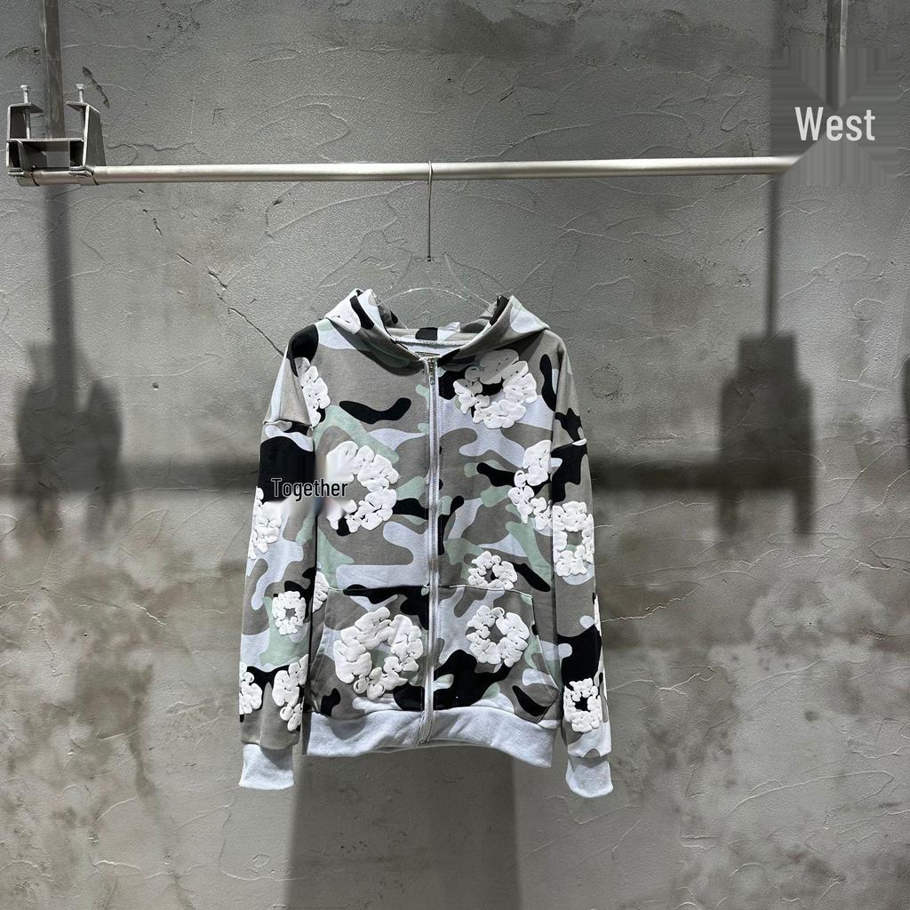 Sweat à capuche unisexe camouflage 2025 - Collection Automne/Hiver