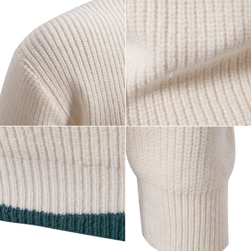 Men’s Colorblock Woven Fleece Knit Sweater