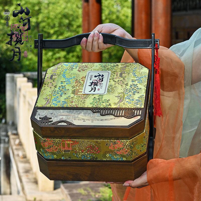 Creative Double-Layer Mooncake Gift Basket
