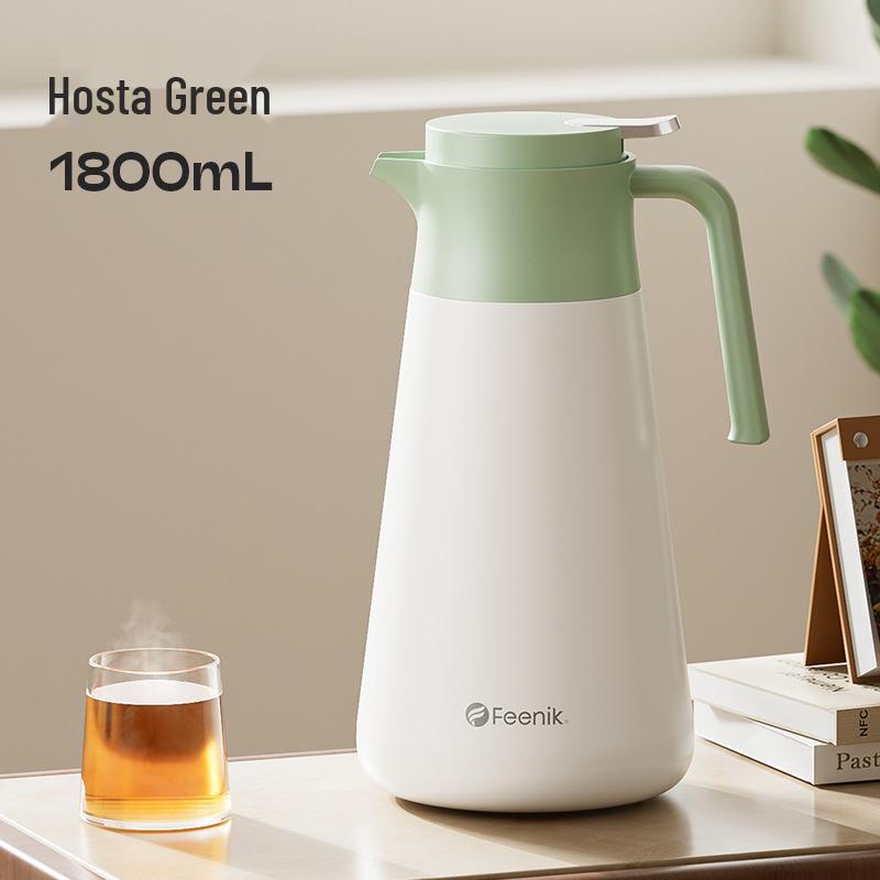 FEENIK316 Stainless Steel Large Capacity Insulated Hot Water Kettle with Simple Press Dispense for Home Use