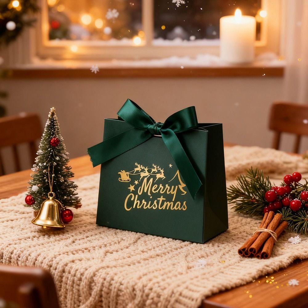 10 Pcs Festive 'Merry Christmas' Design Christmas Gift Boxes Gift Packaging Bags  Christmas Party