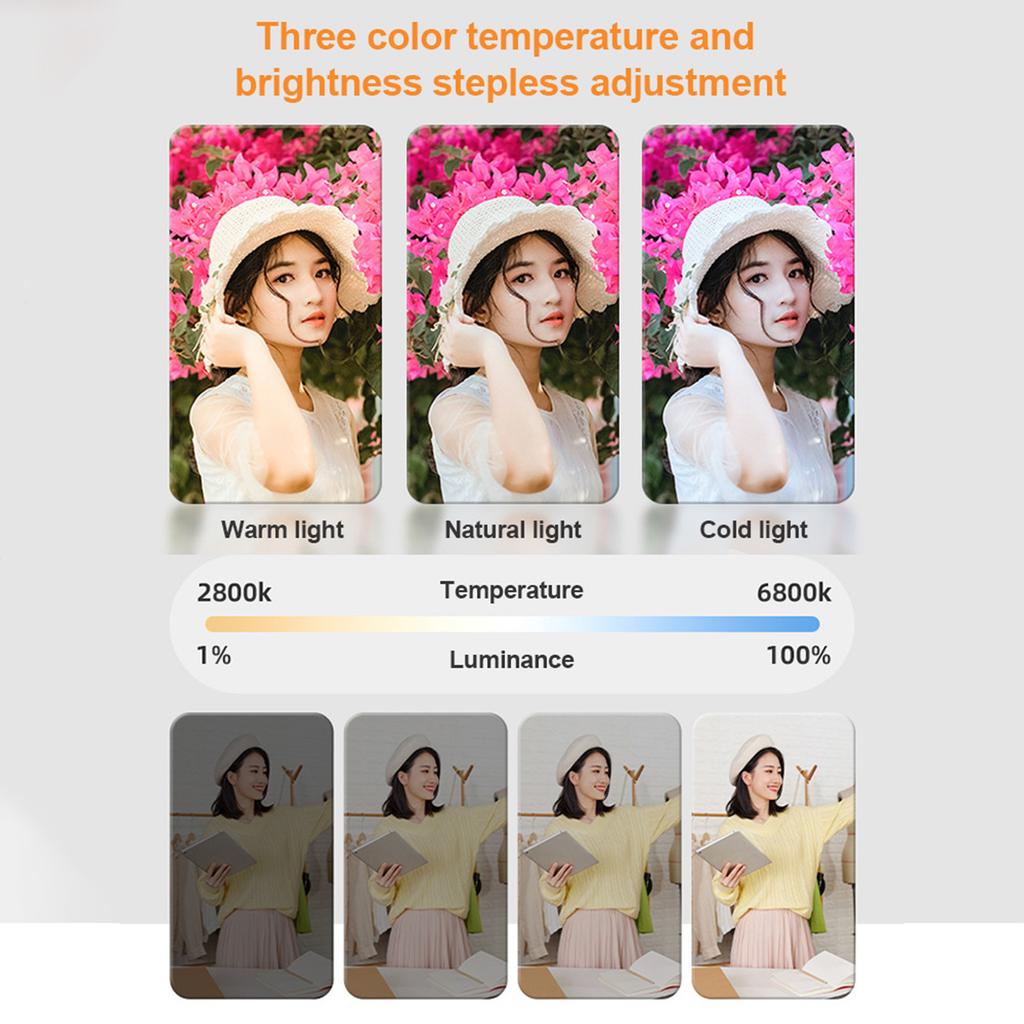 Studio Light 60W 2800K 6800K Color Temperature LED Studio Light for Photography Live Recording