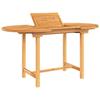 VidaXL Extendable Garden Table 110-160x80x75 Cm Solid Teak Wood, Outdoor Table, Garden Furniture, Furniture of 363486