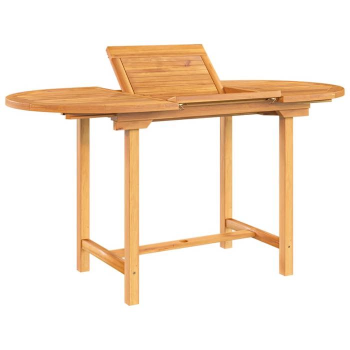 VidaXL Table extensible de jardin 110-160x80x75 cm bois de teck solide, table d'extérieur, mobilier de jardin, mobilier de 363486