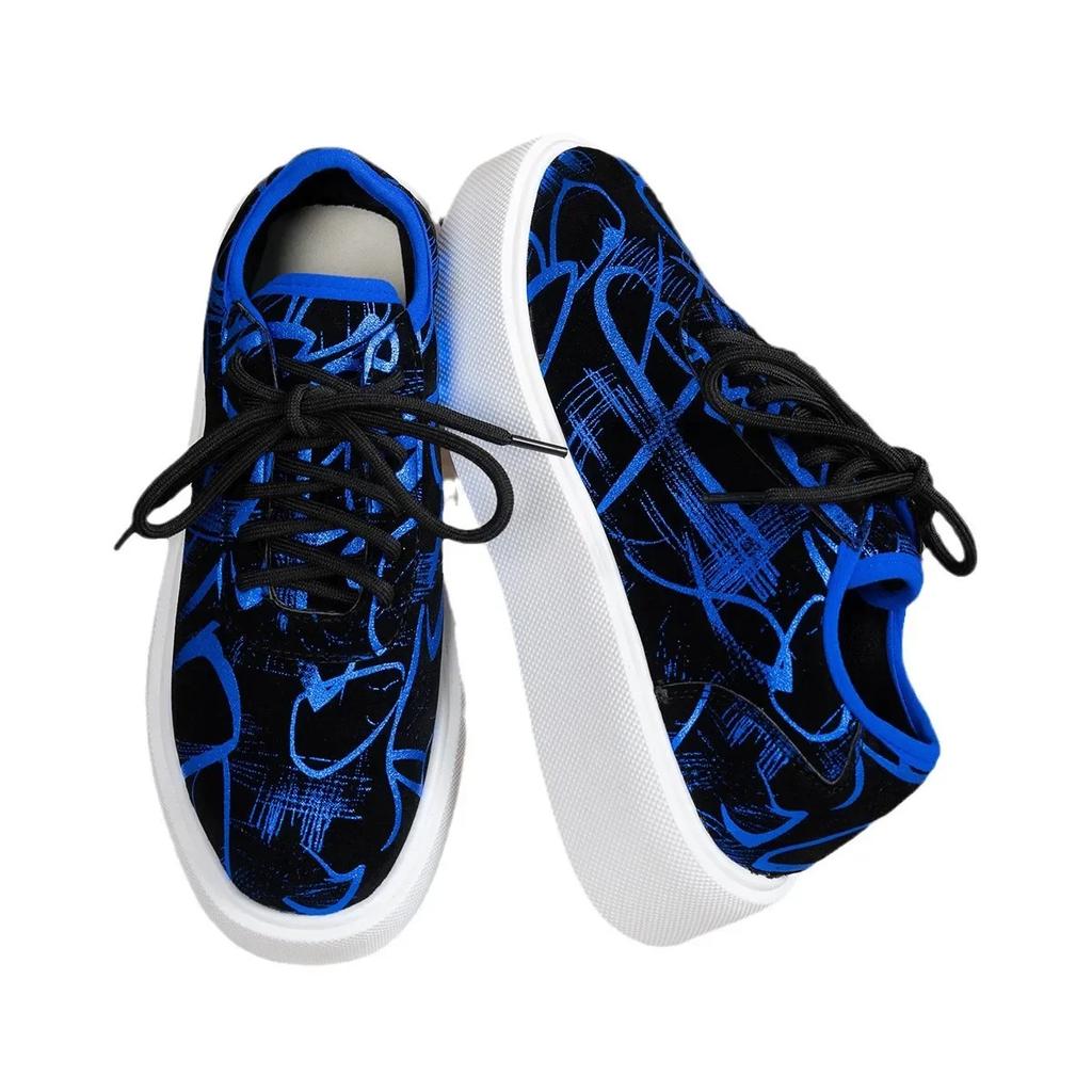 Fashion Platform Sneakers for Women Autumn New Thick Bottom Lace-Up Sports Shoes Woman Casual Non Slip Graffiti Color Sneakers