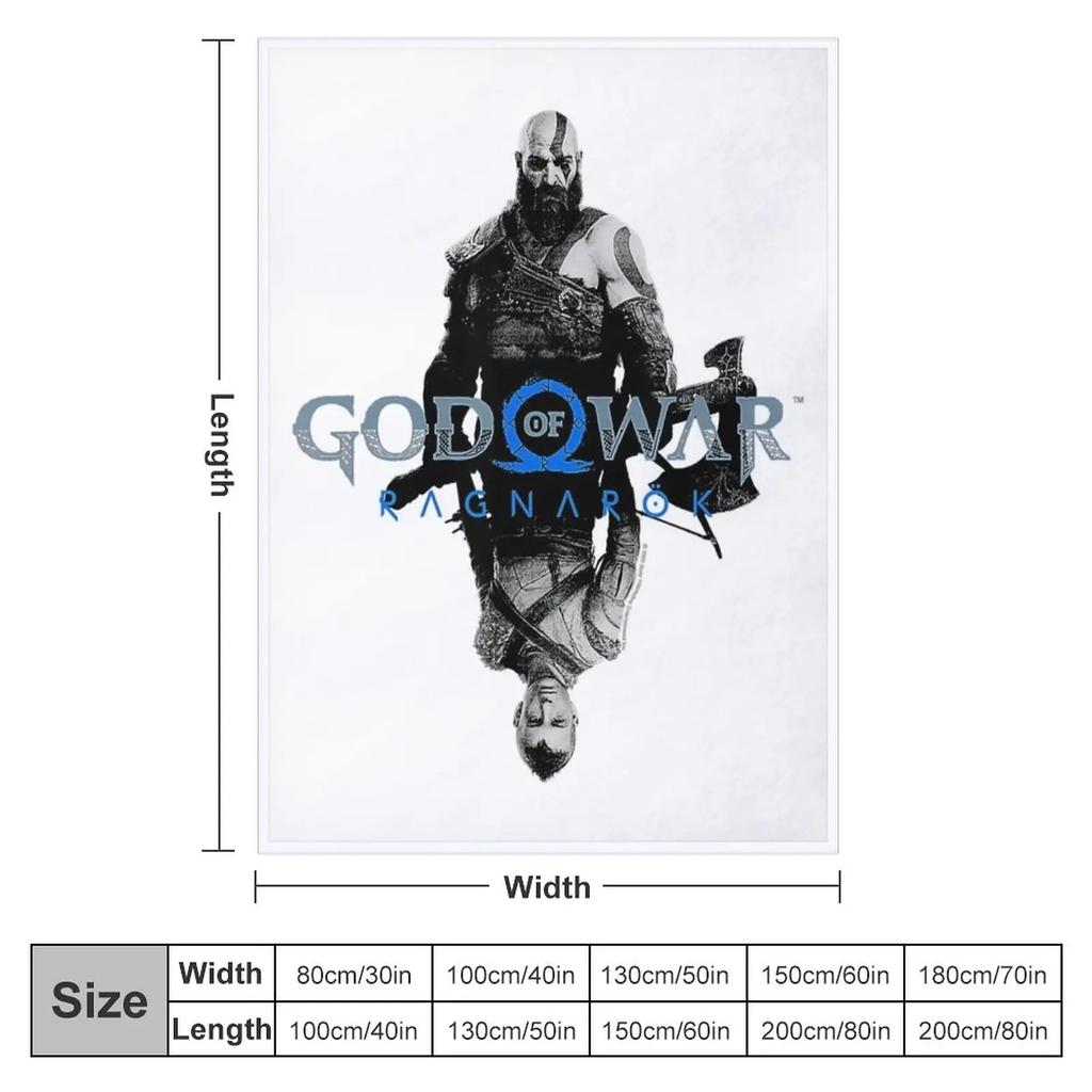 God of War_ Ragnarok Kratos and Atreus Throw Blanket Soft Plaid Blanket For Baby