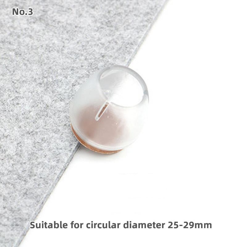 16pcs Silicon Chair Leg Cover Round with Felt Non-Slip Floor Protective Cover Sofa Chair Leg Furniture Legs Bottom Accessories
