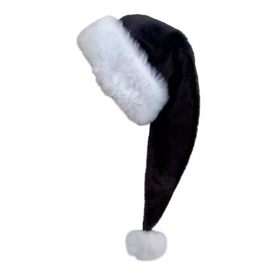 Breathable Black Christmas Hats For Adults Kids Lightweight Polyester Hats Holiday Party Outdoor Activity