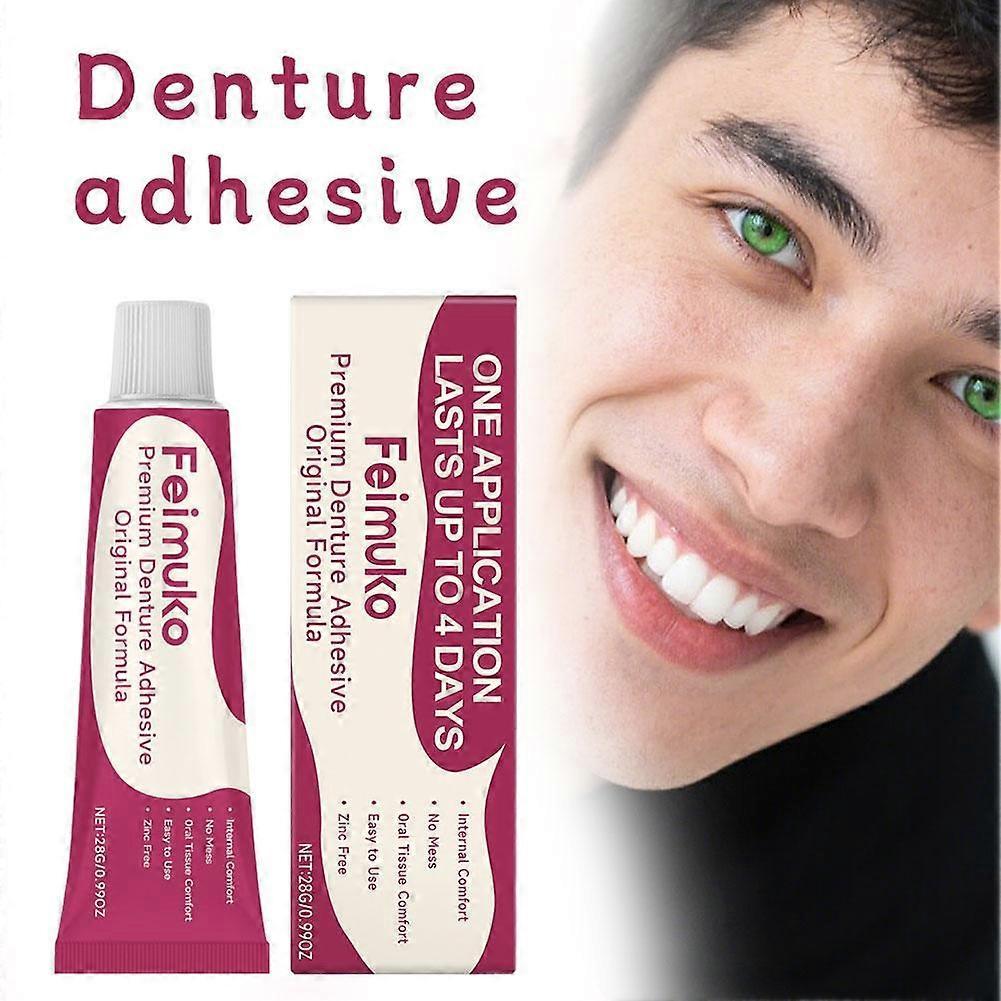 Cremă Adezivă pentru Proteză Dentară cu Fixare Puternică și Protecție Împotriva Scurgerilor pentru Purtare Zilnică Confortabilă, Tub 30g