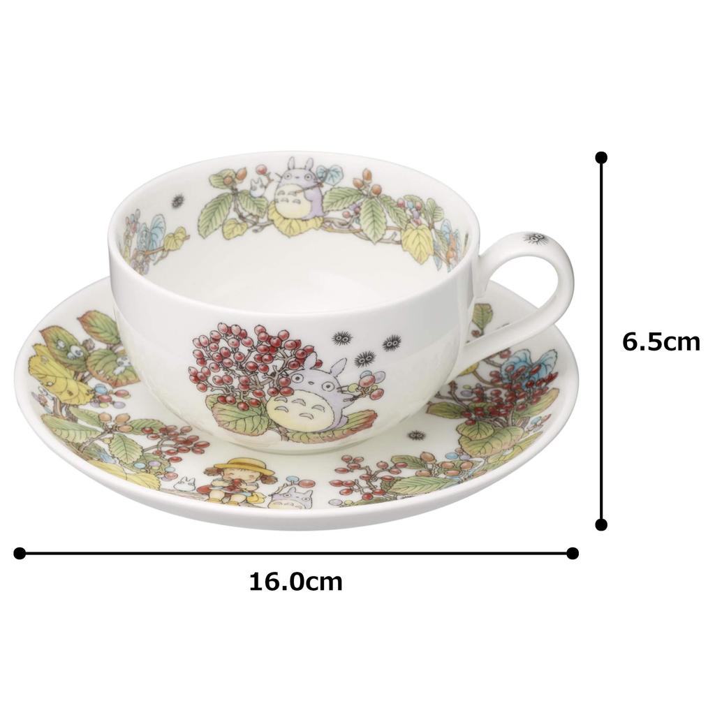 Noritake Milk Tea Cup Saucer 325cc My Neighbor Totoro Gamami Edition Microwave Safe 1 Customer Bone China & T97285A/4660-5