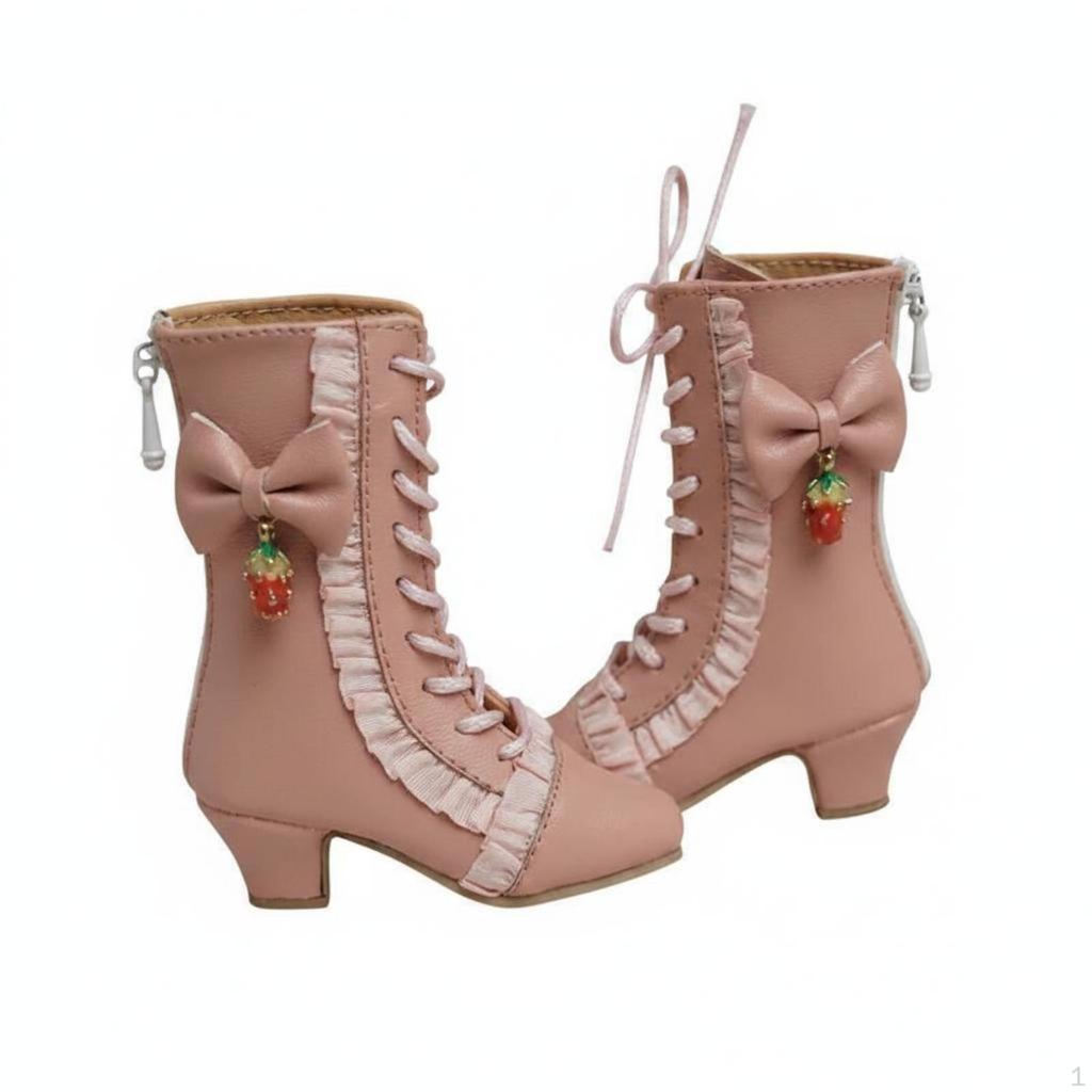 1/4 scale BJD Doll Boots Adorable Bow Pastel Miniature Footwear