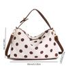 Women's Crossbody Bag, New Trendy Polka Dot Color-block Handbag, Simple Tote Bag, Sophisticated and Relaxed Handbag for Commuting.