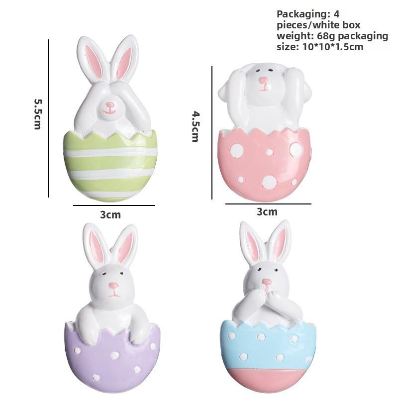 

Easter Decorations - Creative Resin Rabbit Refrigerator Mugs - Home Party Festival Gifts Resurrection Egg