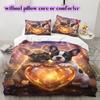 Two animals and lovePattern Bedding Quilt Set Quilt Cover Pillowcase Home Decoration Birthday Gift (1 * duvet cover + 2 * pillowcase, without core)