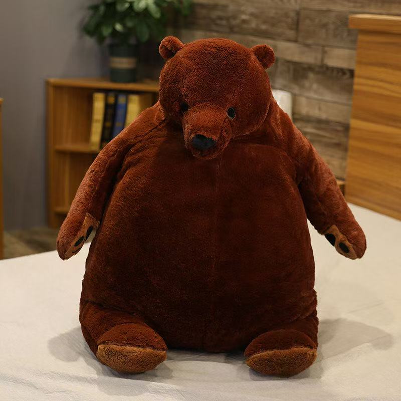 Non-Toxic 55Cm Internet Celebrity Hugs Big Brown Bear Plush Toy Comforting Pillow Baby Sleeping Rag Doll Soft Cuddly Stuffed Animal