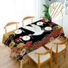 Asian Oriental Heron Bird Floral Rectangle Tablecloth for Table Decor Reusable Kitchen Dining Tablecloth Holiday Party Decor