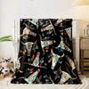 Bohemian Cow Skull Feather Blanket Bedroom Blanket for Livingroom Couch Lunch Break Soft Throw for Friend's Festival Gift