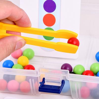Tube Clip Beads Toy Children Logic Concentration Fine Motor Training Game Montessori Teaching Aids Educational Toy for Kids