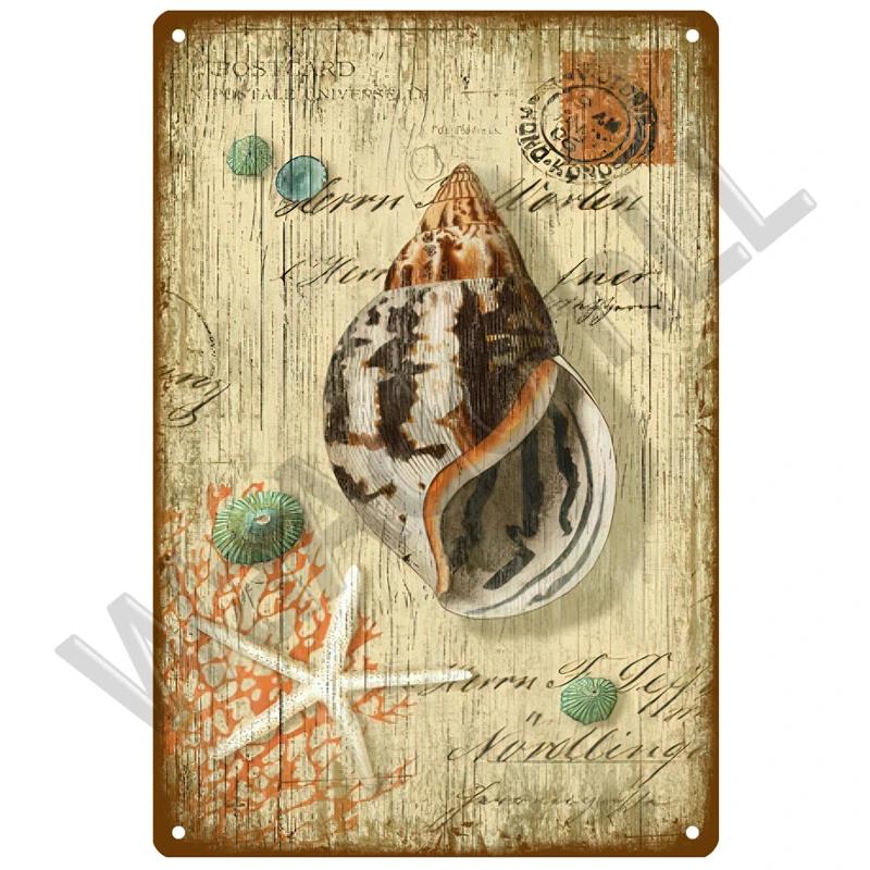 Beach Tin Sign Plaque Metal Summer Sign Metal Plate Wall Decor For Beach Bar House Surf Club Decorative Iron Painting Poster