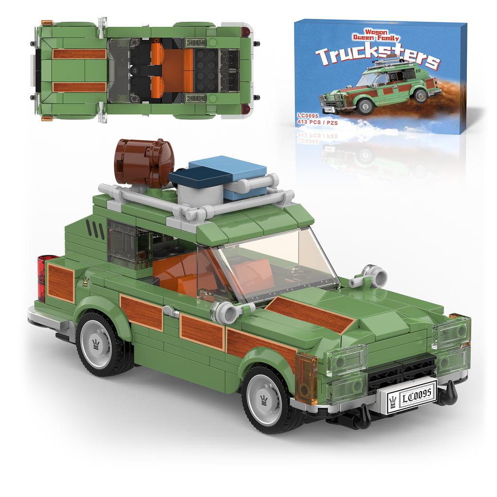 Family Vacation Wagon Queen Truckster Road Trip Toy Building Blocks Set Compatible With Lego Car Building Set Ideal For Fans Boy
