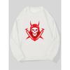 Men's Casual Round-Neck Sweatshirt, Long Sleeve Loose Fit Pullover Top, Soft Casual Sweatshirt, Autumn Winter Outfit for Halloween Party