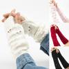 Winter Hand Gloves Soft Warm Gloves Arm Crochet Hollow Out Fingerless Gloves