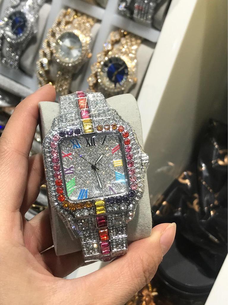 Luxury Diamond-Studded Quartz Waterproof Wristwatch
