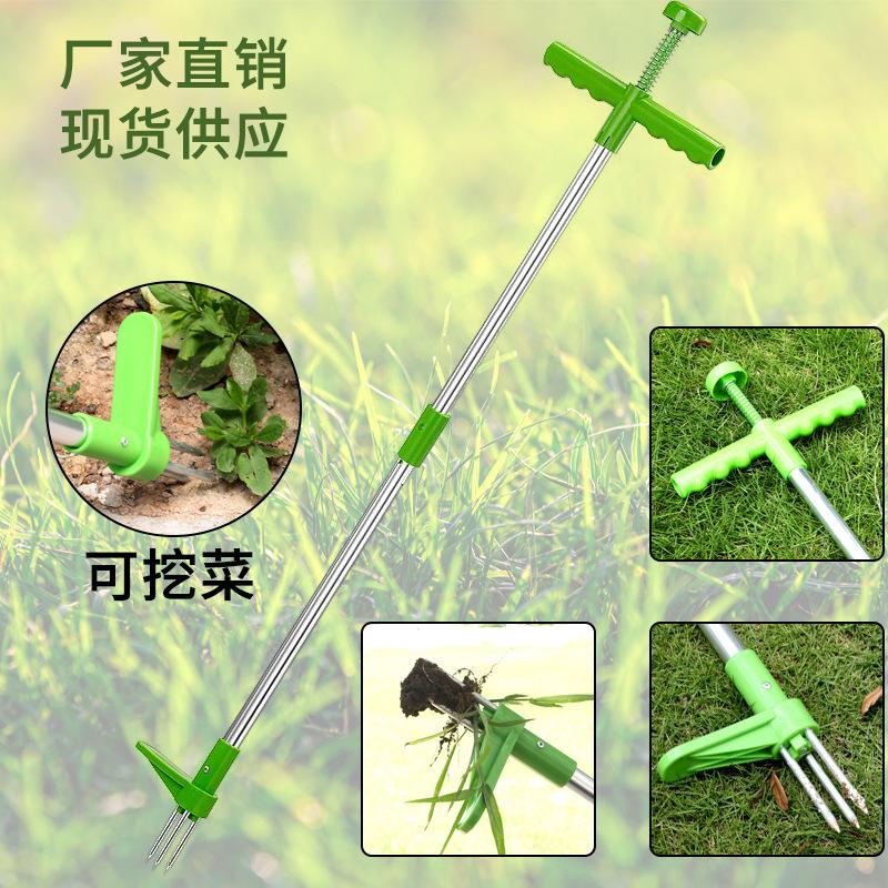 manual durable killer tool stand up weed puller root remover mutifunction garden lawn portable aluminum handle without bending