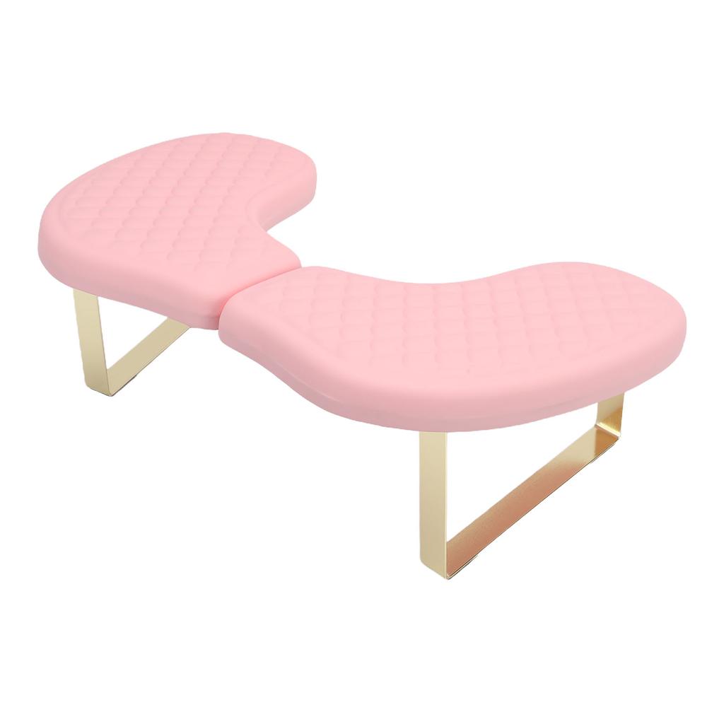 U Shaped Manicure Arm Rest Ergonomic PU Leather Hand Rest with Phone Stand for Nails Tech