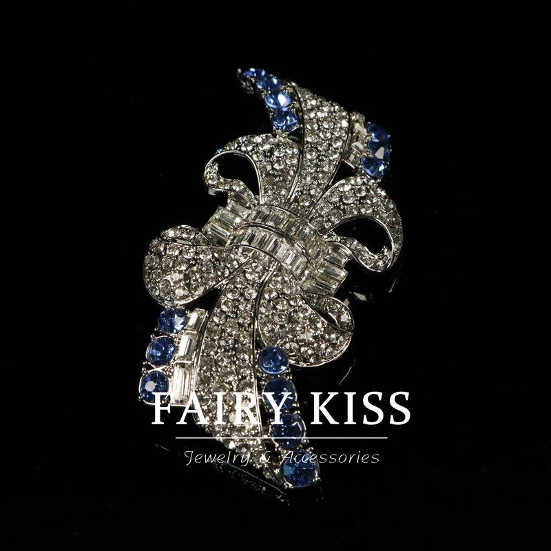 Heavy Industry Brooch Densely Inlaid with Diamonds Smart Bow Corsage Fashion High-end Accessories Wholesale