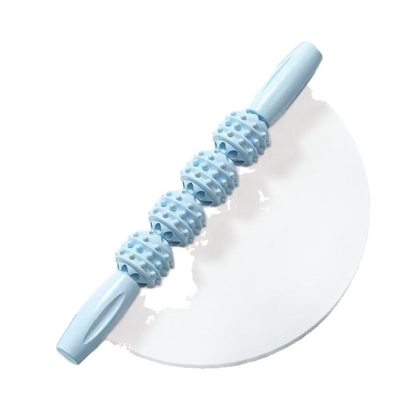 Yoga Wolf Tooth 4-Wheel Massage Stick for Calf Muscle Relaxation and Sensory Integration