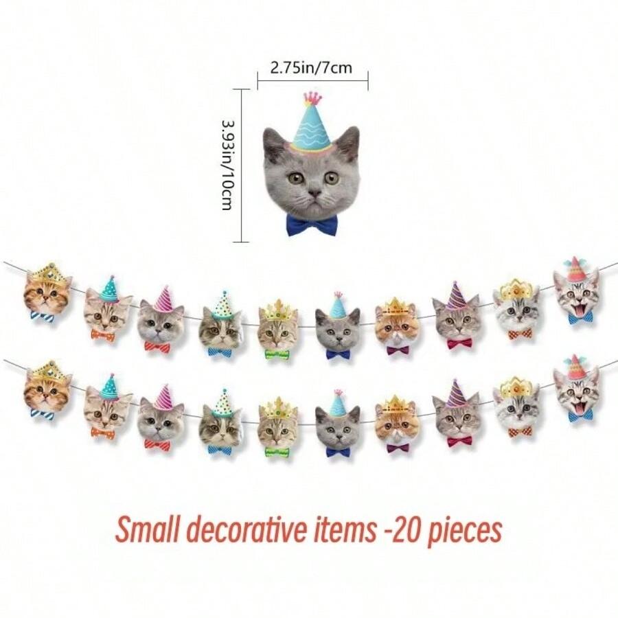 Pet Birthday Dress Set Cute Dog Party Outfit Banner Decoration Joyful Ceremony for Pets Dog Happy Birthday Party Decoration