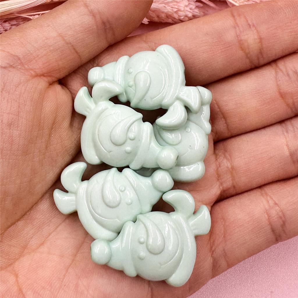 Biżuteria DIY Akcesoria do biżuterii Boże Narodzenie 23,5*32mm Akrylowe koraliki Jednolity kolor Do tworzenia bransoletek kolczyków 5 sztuk Materiały koralikowe Akcesoria bałwanka