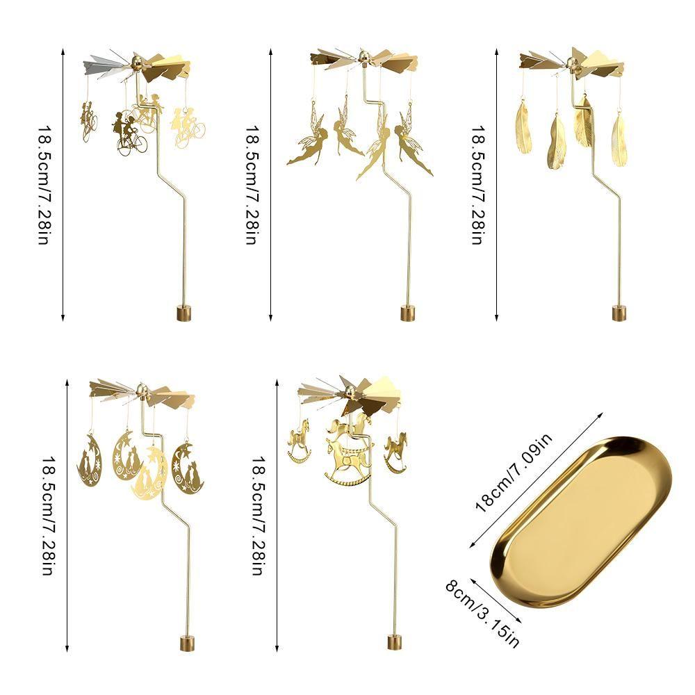 Romantic Tealight Wedding Party Candlestick Spinning Candle Holder Rotating