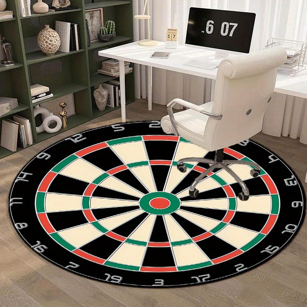 

Darts Floral Pattern Round Area Rug, Non Slip Office Chair Mat for Living Room and Bedroom, Decorative Home Floor Carpet Diameter 60cm