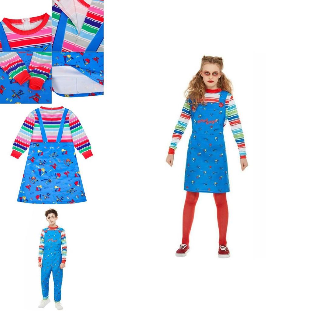 Charming Child's Play Licensed Chucky Costume For Kids Halloween Fancy Dress