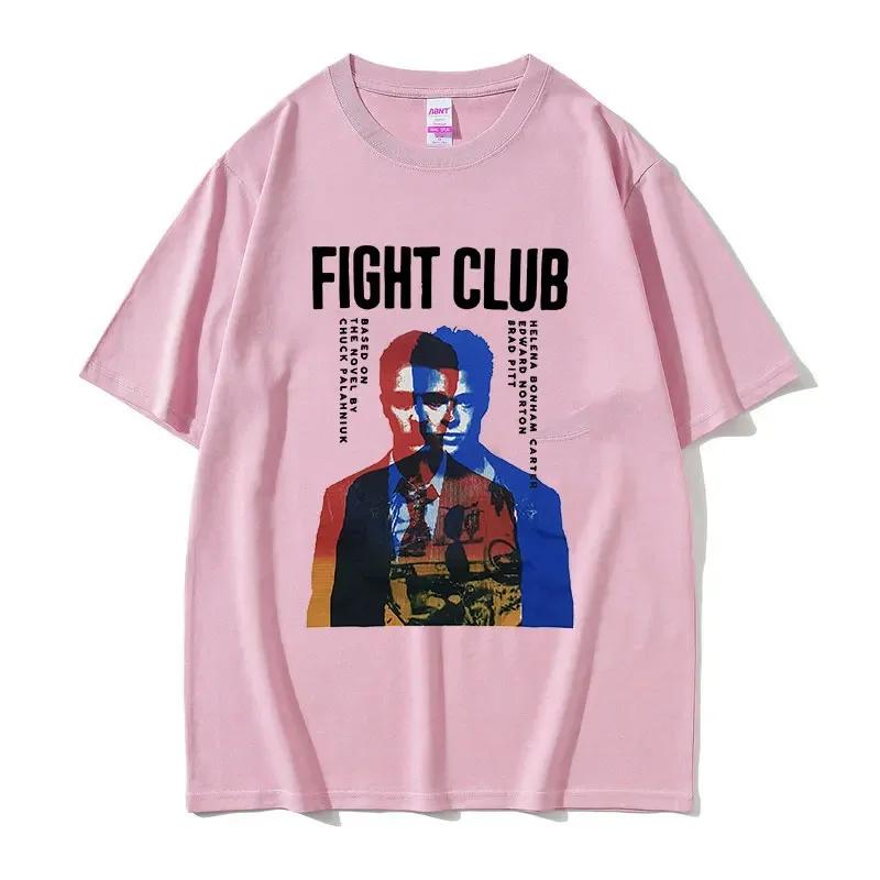 Limited Movie Fight Club Graphic Tee Shirt Unisexs Vintage Fashion High Quality Tshirt Casual Clothing Oversized Cotton T Shirts