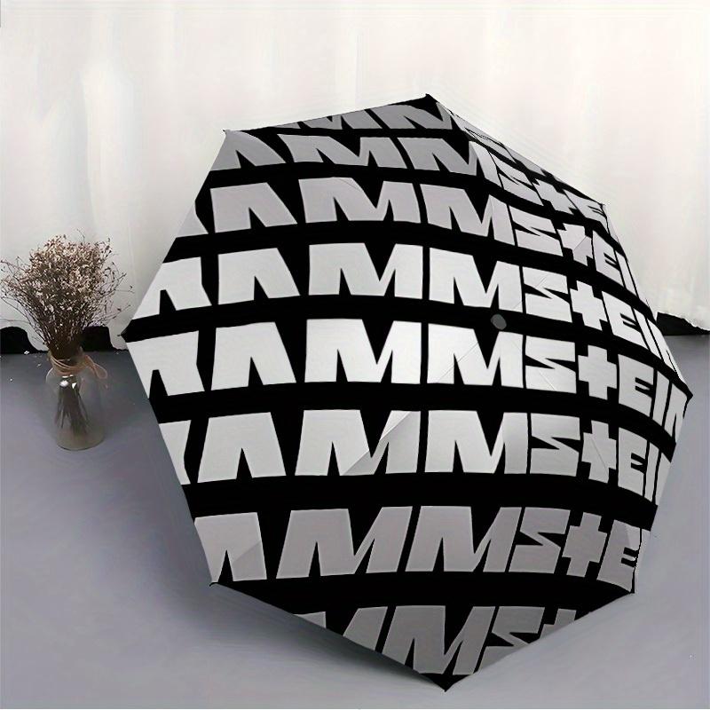 1pc Rammstein Design Automatic Open/Close Umbrella - Compact Travel Umbrella, Perfect Gift for Friends -Intricate Design Umbrella Yy250811093