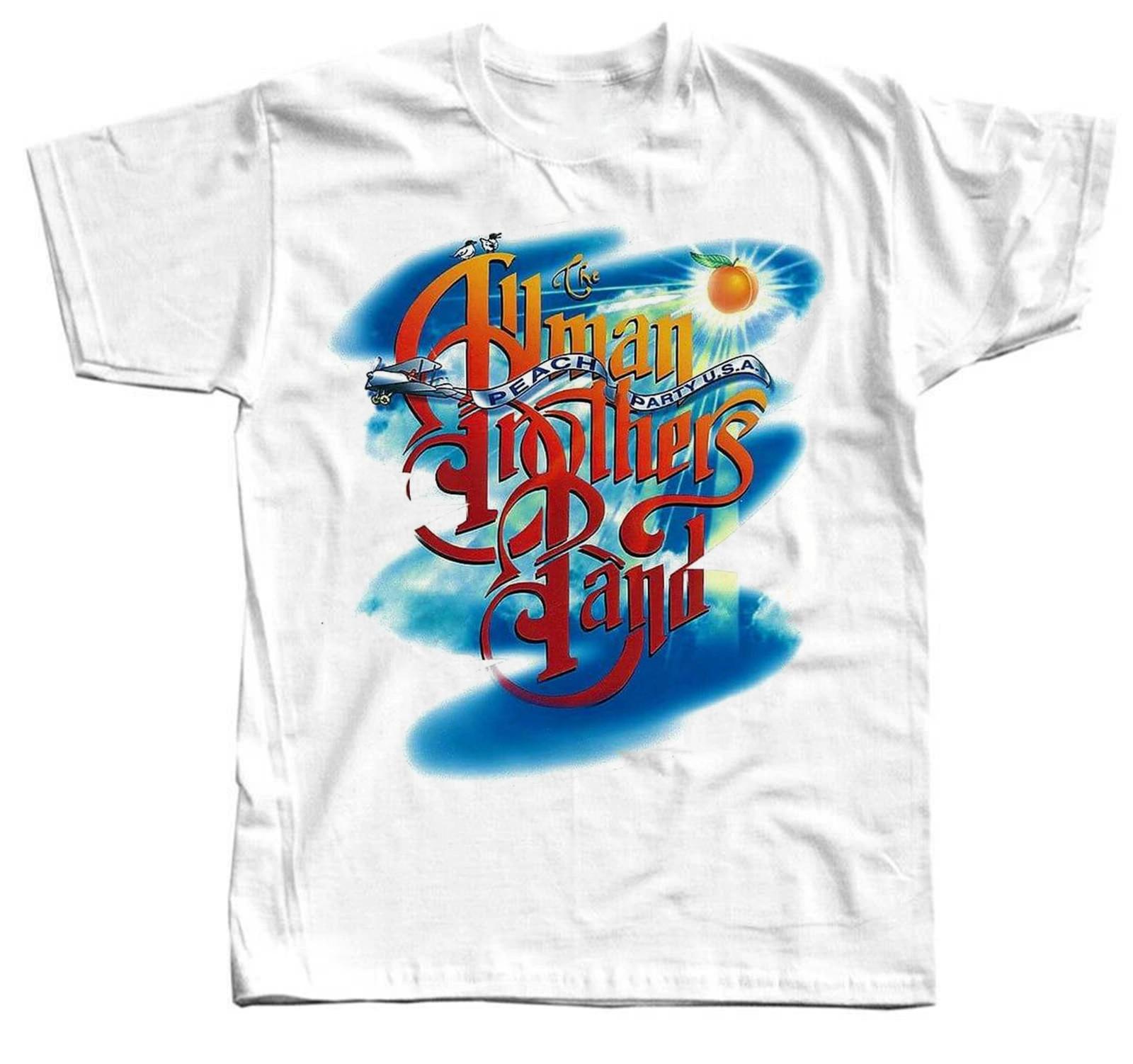 The Allman Brothers Band T-Shirt Short Sleeve Cotton White Men S