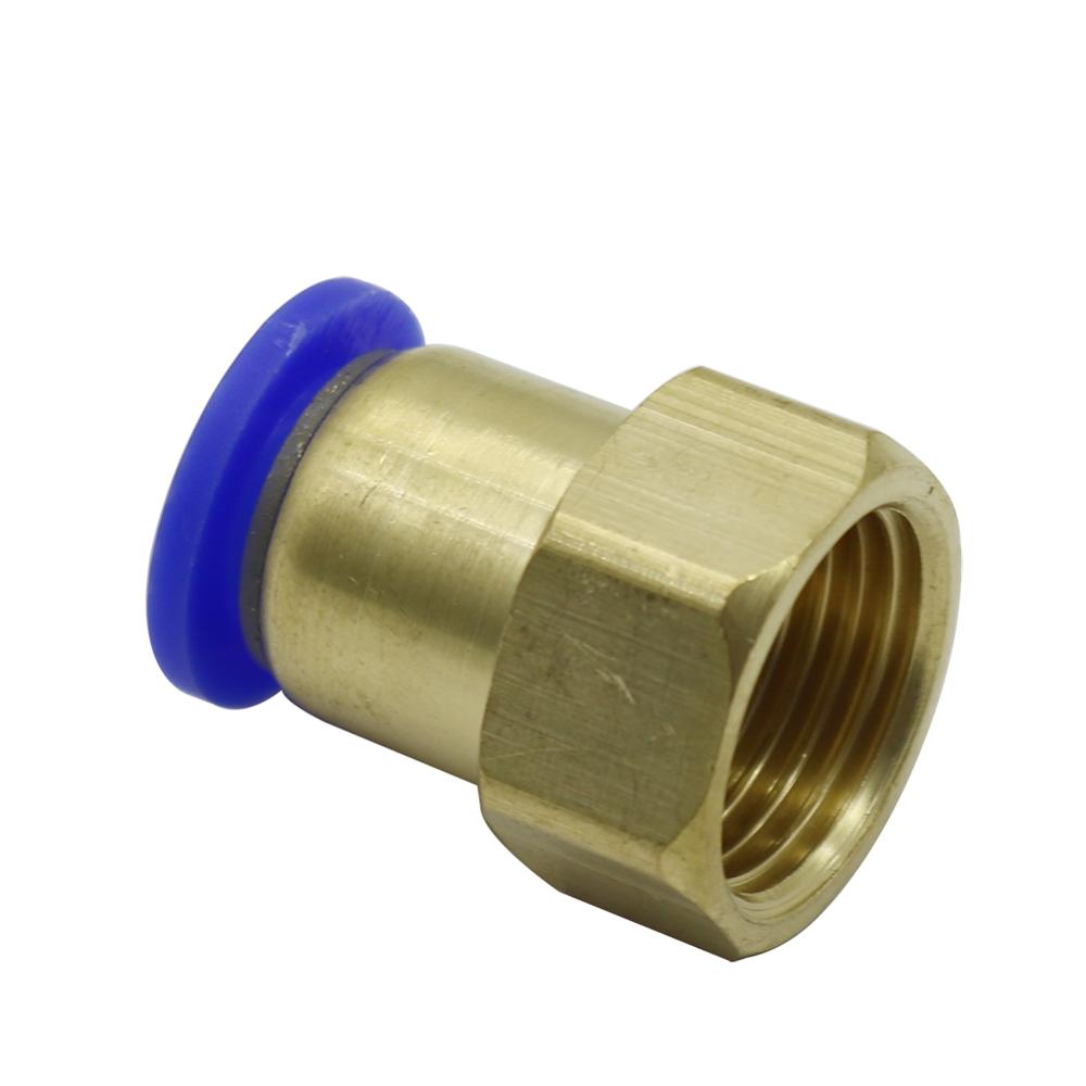 Air Pipe Fitting 10mm 12mm 8mm 6mm 4mm Hose Tube 1/8" 3/8" 1/2" 1/4" Female Thread Brass Pneumatic Straight Connector PCF type