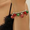 European Retro Christmas Necklace & Colorful Bell Bracelet Set - Festive Jewelry Gift for Women