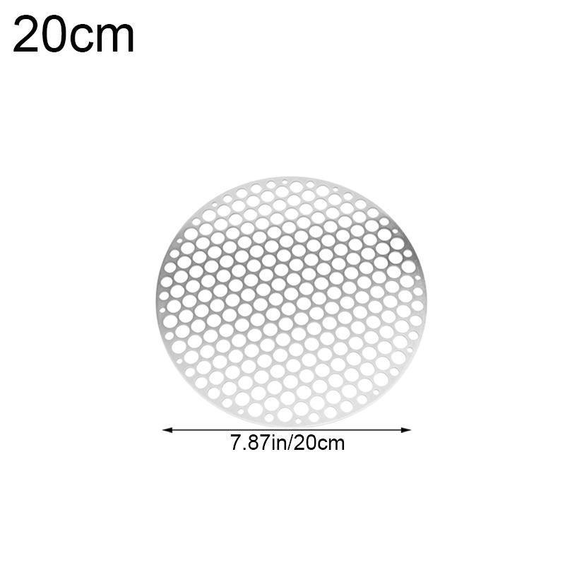 

18-30Cm Stainless Steel Barbecue Net Grill Tool Round Bbq Mesh Grate Grid Camping Picnic Food Bbq Grill Kitchen Accessories 20CM