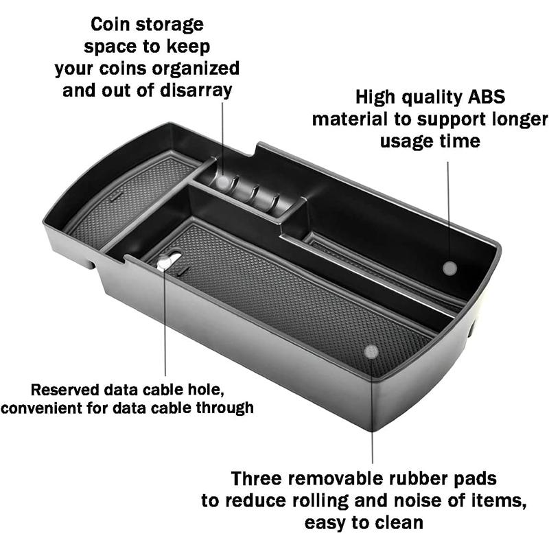 Center Console Organizer For Honda Accord 2018 2019 2020 2021 2022 Plastic Material Armrest Box Insert Tray Pallet Accessories