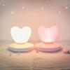 LED Touch Control Table Lamp USB Rechargable Girl Modeling Lamp Energy Saving Romantic Love Heart Shape Decoration Night Light
