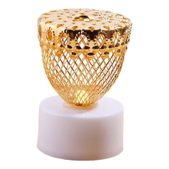 Star Moon Iron Art Mesh Candlestick Candle Lamp Rustic Style Display Mold Ramadan Eid Mubarak Festive Decoration