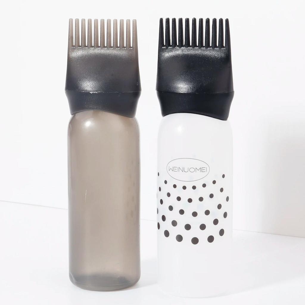 2 Pieces/set of Reusable Hair Dye Bottles, Graduated Root Comb Application Bottles, Hair Dye and Styling Tools