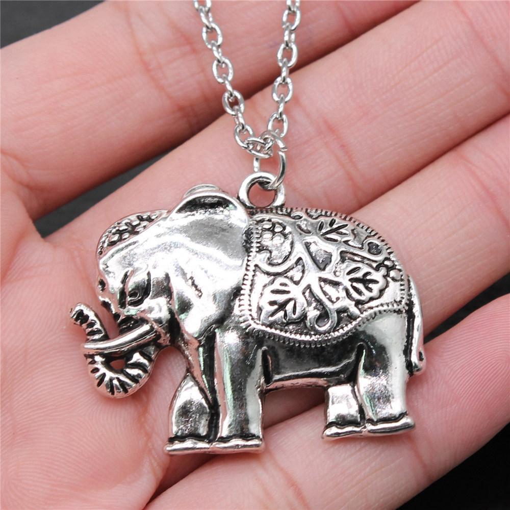 45cm Or 70cm Long Chain Necklace Elephant Kids' Jewelry Materials QN026